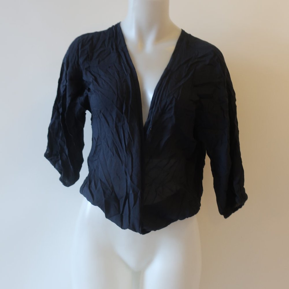 Maddy K Hunter Green Crossover Blouse Size M*